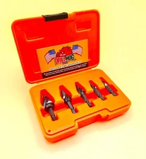 5 Pc AlTiN Cobalt M42 Stub Length Step Drill Bit Set Drill Hog Lifetime Warranty