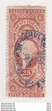 Etats-Unis Twenty five timbre revenue