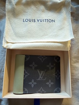 Men s Louis Vuitton Compact Slender Wallet Monogram Eclipse Canvas