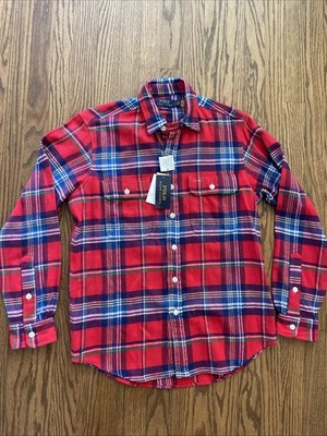 Polo Ralph Lauren Men's Small Classic Fit Plaid Twill Workshirt Lumberjack NWT