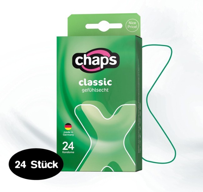 Chaps Kondome Classic Natur 24 Stück – gefühlsecht, transparent, Made in Germany
