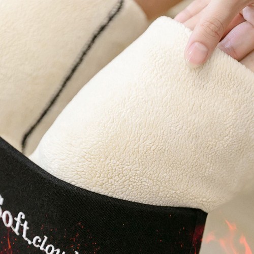 Clouds Warm Legging Pants Solid Fleece Leggings Soft Casual For Women Winter - Picture 7 of 12