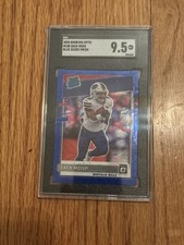 2020 Donruss Optic Zack Moss Blue Scope Prizm RC SGC 9.5