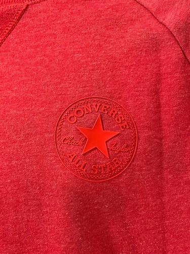 Converse All Star Mens Y2k Red Casual Long Sleeve Crew Neck Sweater Size Large - Picture 3 of 11