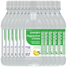 Swan Lemon Magnesium Citrate Oral Solution 10 Oz. Laxative BOX Of 12 EXP 9/8/25