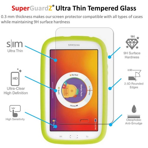 SuperGuardZ Tempered Glass Screen Protector For Samsung Galaxy Tab E Lite Kids - Picture 3 of 9
