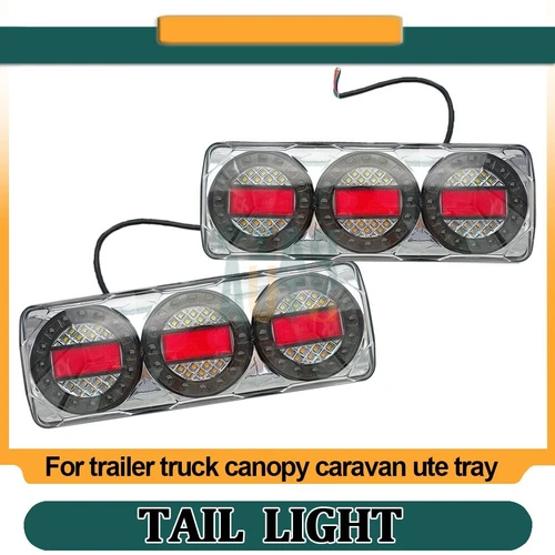 Pair LED Tail light 3 Combination For Trailer Truck Canopy Caravan Ute Tray - Picture 1 of 16