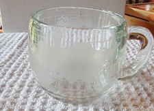 NIB - Nestle Nescafe World Globe Coffee Mugs Set of 8 Clear Glass 3 inches tall