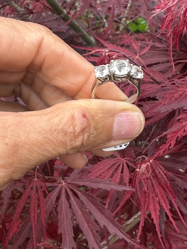 14kt Morganite and Prasiolite 3-stone Gemstone Ring - Picture 3 of 3