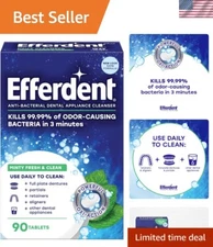 NEW Efferdent Retainer & Denture Cleaner Tablets Minty and Fresh Clean 126 Count