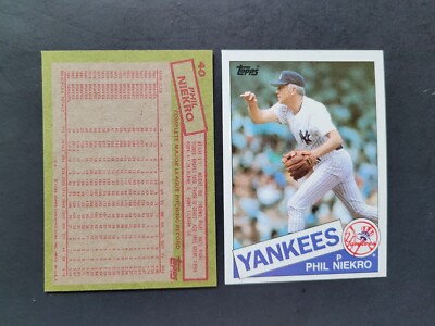 PHIL NIEKRO CARDS Your Pick TOPPS Tiffany Fleer Donruss O-Pee-Chee  1978-1988