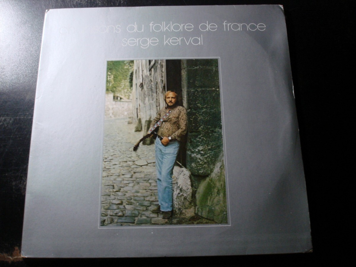 SIGNED SERGE KERVAL CHANSONS DU FOLKLORE DE FRANCE 2 LP RECORD SET
