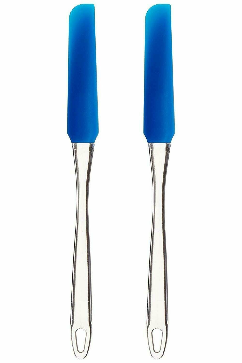 Norpro 2 PACK Silicone Cake Decorating Icing Frosting Spreading Spatula - Blue