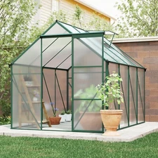 Heavy Duty Outdoor Walk-in Garden Greenhouse with Sliding Door & Aluminum Frame