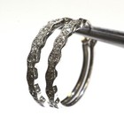 New 10k white gold SI3-I1 H .50ct round diamond hoop earrings 2.9g ladies  — photo 3