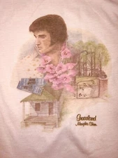 VTG 1980s ELVIS PRESLEY SCREEN STARS SINGLE STITCH T-SHIRT GRACELAND THE KING