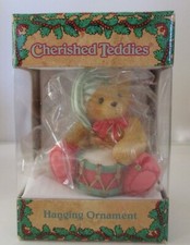 Cherished Teddies Hanging Ornament Bear With Drum NEW