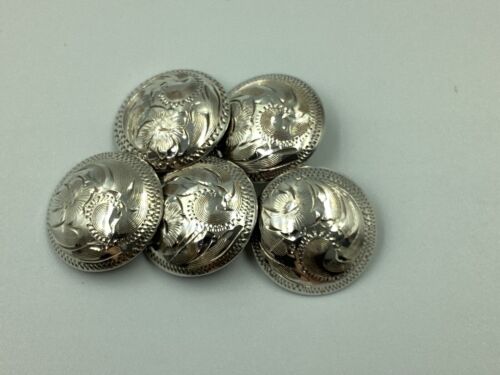 Vintage Sterling Silver Buttons Matching Set of 5 Marked Diablo Sterling - MINT - Picture 5 of 6