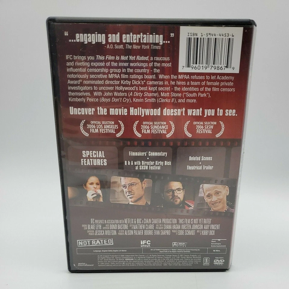 This Film is Not Yet Rated (DVD, 2006) - MPAA Documentary - Dir. Kirby Dick - Image 3 of 4
