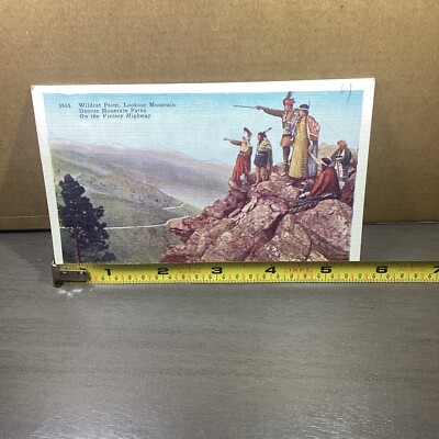 Vintage Post Card Of Wild Cat Point Lookout Mountain In Denver Colorado B26