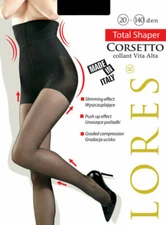 LORES Corsetto compression collant matte tights with modeling shorts 20/140 Den