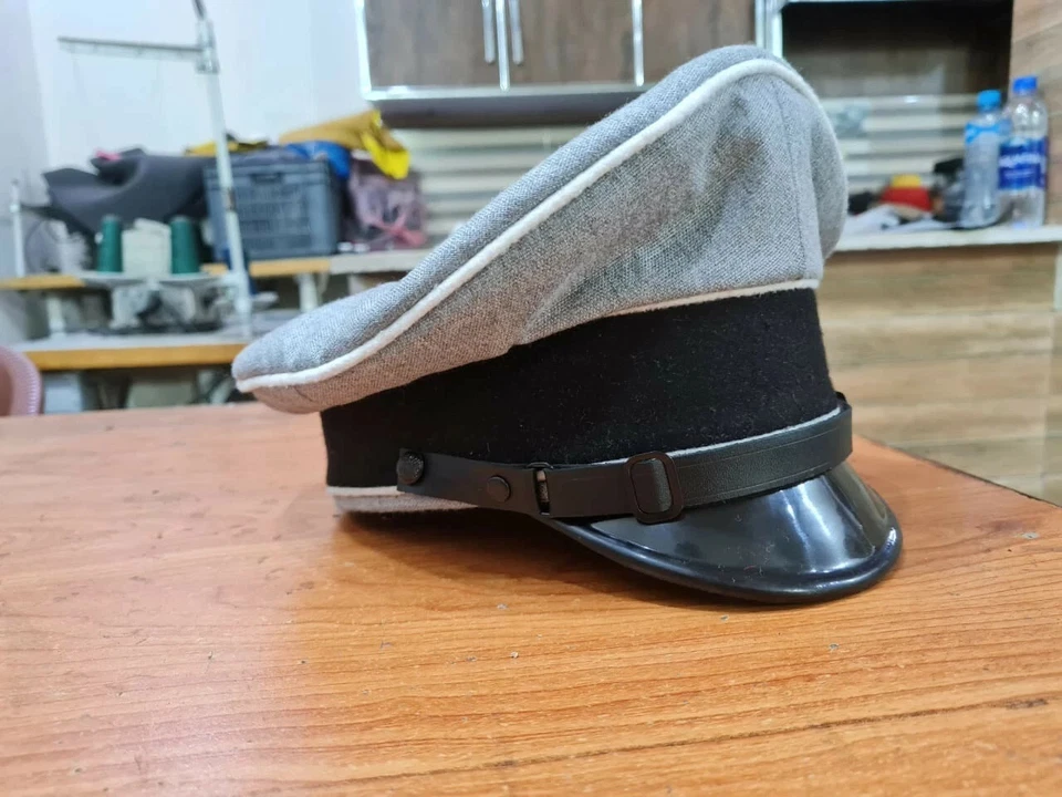 Segunda Guerra Mundial Tercer Reich Alemán Ejército WEHRMACHT Oficiales Visera Gorra Sombrero Foto 4 de 4