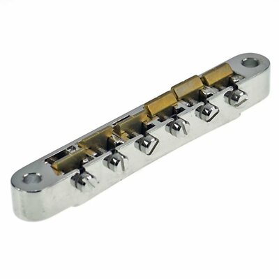 Faber 3023-1 ABRH Aged Nickel Bridge Fits ABR1 Bridge Posts Natural Brass Saddle