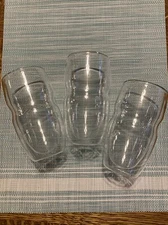 Set 3 Ozeri Serafino Double Wall Insulated Beverage Glasses Cups 12oz