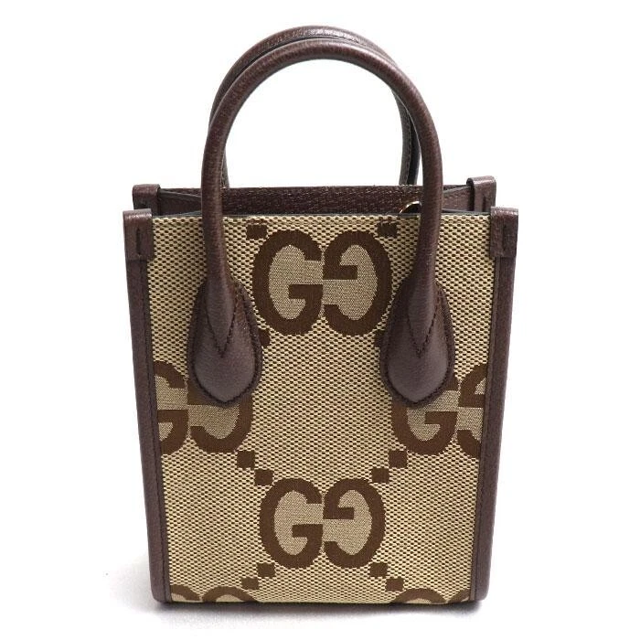 Sac à main GUCCI GG toile ligne sherry 2 voies beige vert rouge authentique sans sangle