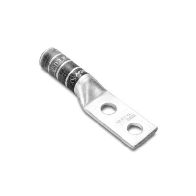 Burndy YA6C-2TC38, 6 AWG Sol/Str Copper, 3/8'' Stud, Compression Cable Lug, 1 pc