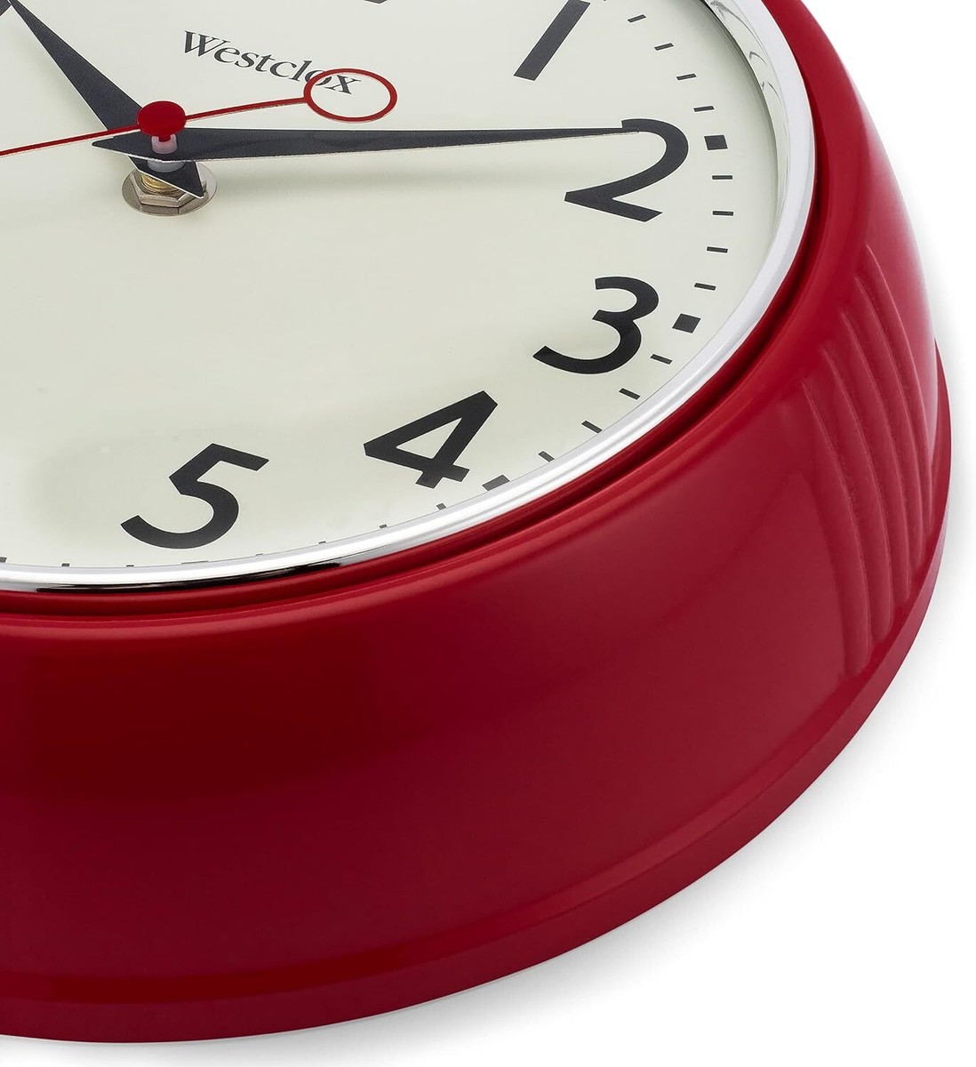 Westclox 32042R Retro 1950 Kitchen Wall Clock, 9.5-Inch, Red Westclox 32042R Retro 1950 Kitchen Wall Clock, 9.5-Inch, Red
