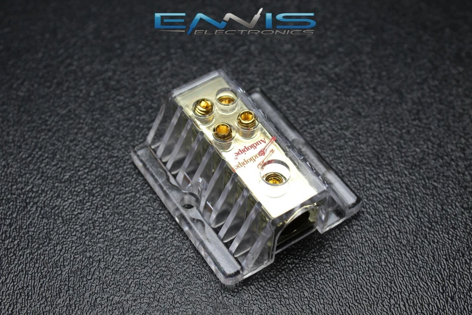 2 PCS 4 TO 8 GAUGE DISTRIBUTION BLOCK AUDIOPIPE GOLD 24K POWER WIRE PB-1448 - Image 2 of 4