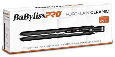 BABYLISS PRO PORCELAIN CERAMIC FLAT IRON 1'' Ceramic Heater Instant Heat - NEW