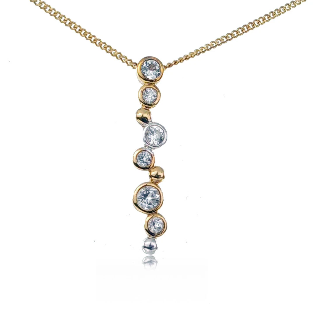 Clogau 9ct Gold Pendant Topaz Treated Celebration White Yellow eBay