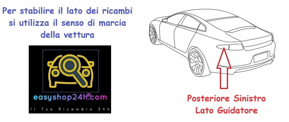 Faro Posteriore Sinistro Compatibile Per Berlingo, Partner, Rifter, Combo, Proace Dal 2018 - Versione A 2 Portelloni