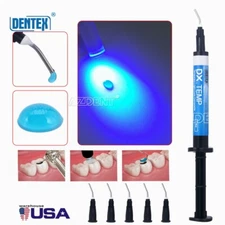 Dentex Dental Temporary Flow Light Cure Filling Composite Resin Blue