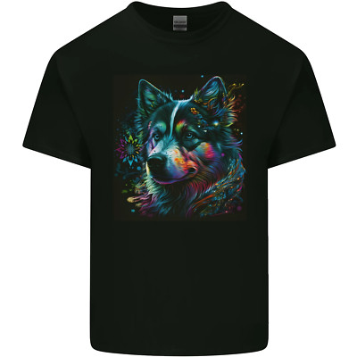 T-shirt Enfant Husky Chiot - 100% Coton, Neuf Avec étiquettes, Fabriqué En Italie