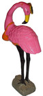 VTG PINK LADY FLAMINGO STATUE in POLKA DOT BIKINI & SUNGLASSES-PLASTIC/15"/VTG — photo 1
