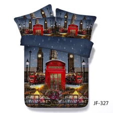 Red Kiosk Truck 3D Printing Duvet Quilt Doona Covers Pillow Case Bedding Sets