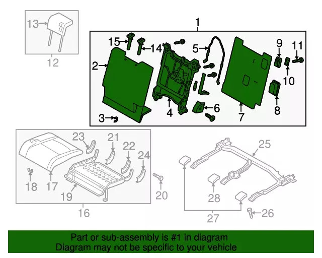 New OEM Seat Rear Upper Left 2013-2015 Mazda5 CG88-88-380-34 Beige Leather Sand - Image 3 of 4