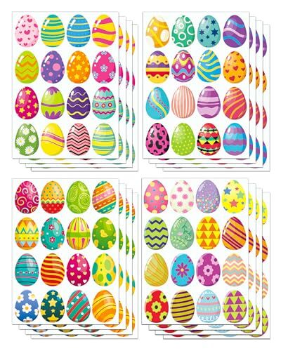 16 Sheets Easter Egg Stickers for Kids 256 Pcs Easter Stickers 256 Easter Egg - Bild 1 von 6