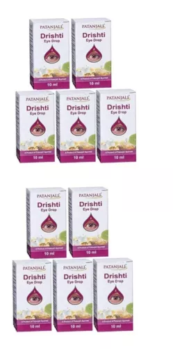 10 x Patanjali Ayurveda Drishti Augentropfen je 10 ml für Grauen Star & Sehschwäche - Bild 1 von 2
