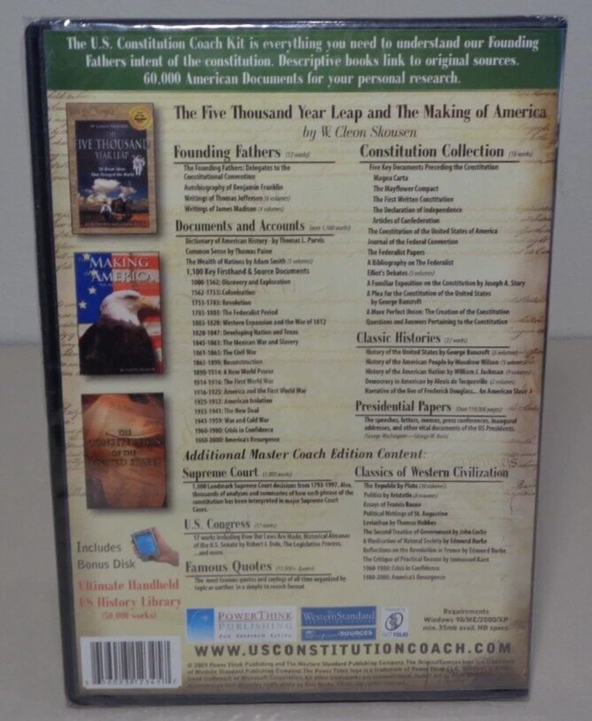 US CONSTITUTION COACH KIT From PowerThink / New DVD / Computer Software - Image 3 of 4