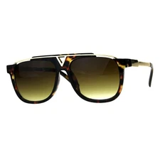 Retro Modern Sunglasses Unisex Fashion Del Metal Top Square Frame UV400