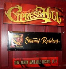 Cypress Hill Stoned Raiders Promotional Record Store Sign Hanging 2 Sided 2001