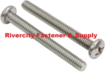 #ad 2 M6 1.0x100 Stainless Phillips Pan Screws M6x1.0x100 Bolts 6mm x 100mm $11.99