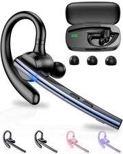 Bluetooth Headset V5.1, 72H Talk Time, Dual Mic, Mute Button, Wireless Earpiece,