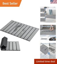 Foldable Stone Bath Mat, Diatomaceous, 23.6"x15.5", Grey  Quick-dry surface,...