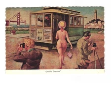 Double Exposure - Painting by Homer Ansley vintage postcard unposted