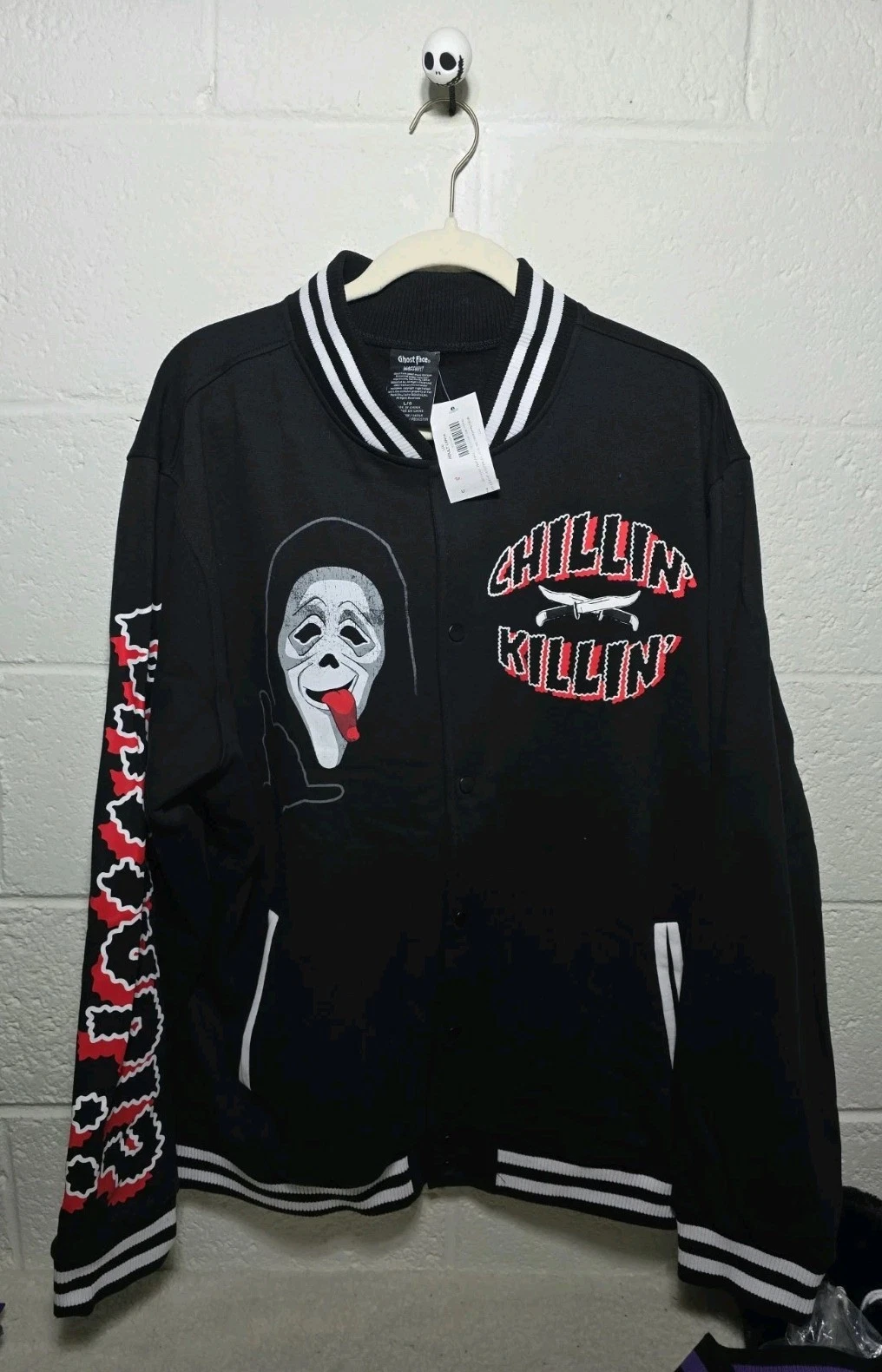 Scream Ghostface Wassup Varsity Jacket Chillin' Killin' SZ Large (Hang) $69.99  image 4